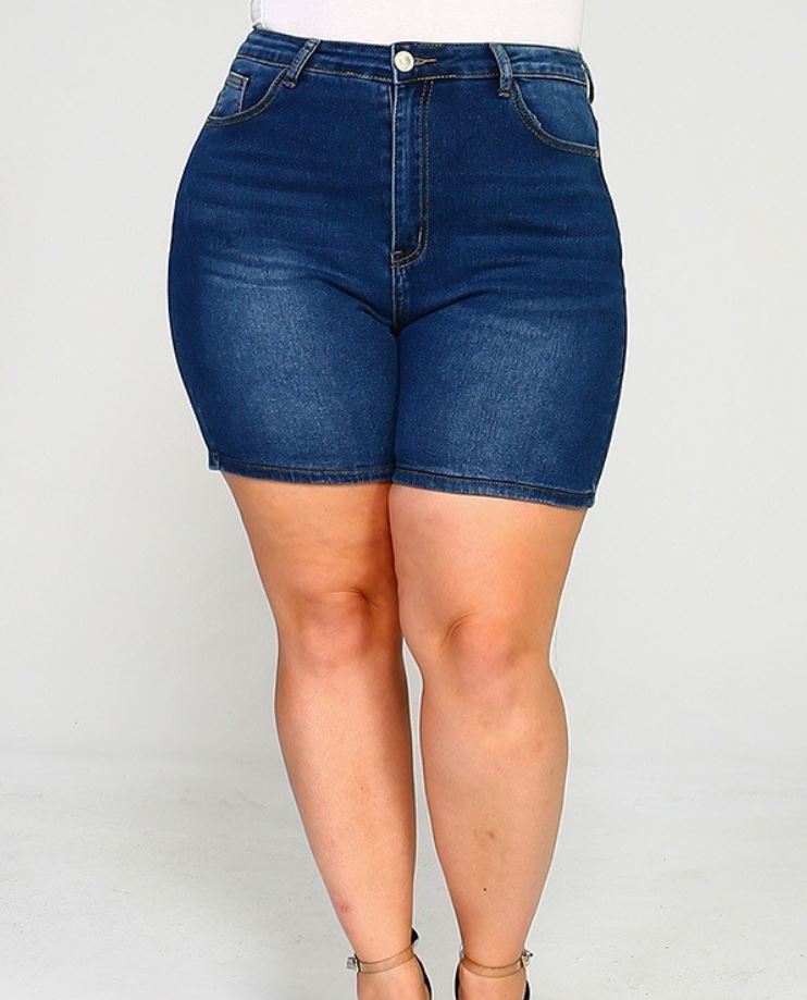 Medium Wash Denim Shorts